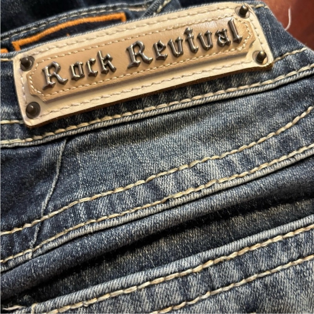 Rock Revival jeans. Size 28. Blue bling pockets - Picture 6 of 9